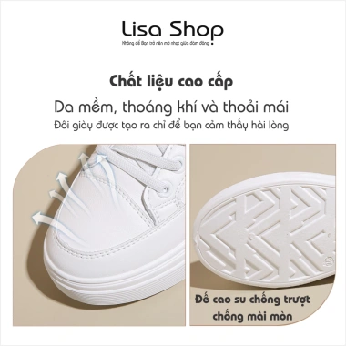 Giày thể thao nữ trắng độn đế cao 7cm phom gọn nhẹ ôm chân box Quảng Châu M14 5