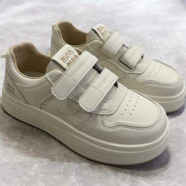 Giày thể thao nữ TT37 trắng - Sneaker đế bằng, cổ thấp, quai dán, giá 320.000₫ 8