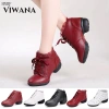 Giày thể thao nữ VIWANA size 34-42, đen Hàn Quốc và trắng, nhảy jazz da, giảm giá MLGF 379.075
