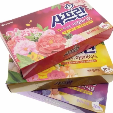 Giấy Thơm Quần Áo Hàn Quốc 30 Tờ - Lưu Hương Dài Lâu, Hút Ẩm, Chống Mốc, Dùng Máy Sấy