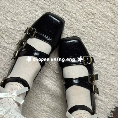 Giày Tiểu Thư Lolita Berry Mary Jane Đế Độn 3,5cm Sẵn Giao Trước Tết