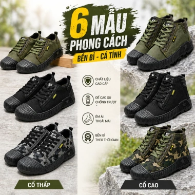 Giày Vải Nam Lao Động Rừng Phượt Đế Cao Su Siêu Bền G56 - Giá 100k