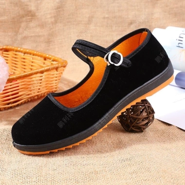 Giày vải nữ slip-on đen chống trơn trượt - Phù hợp công sở, khách sạn, khiêu vũ, giá ưu đãi 105.302 VND 4