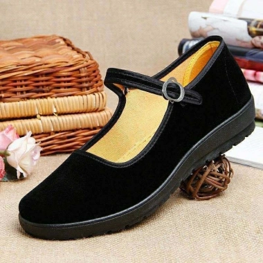 Giày vải nữ slip-on đen chống trơn trượt - Phù hợp công sở, khách sạn, khiêu vũ, giá ưu đãi 105.302 VND 7