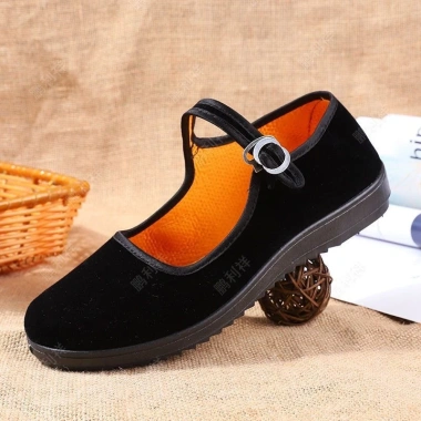 Giày vải nữ slip-on đen chống trơn trượt - Phù hợp công sở, khách sạn, khiêu vũ, giá ưu đãi 105.302 VND 8