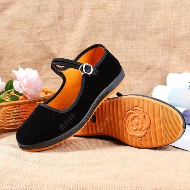 Giày vải nữ slip-on đen chống trơn trượt - Phù hợp công sở, khách sạn, khiêu vũ, giá ưu đãi 105.302 VND 9