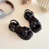Giày Xăng Đan Công Chúa Bé Gái Đế Mềm Chống Trượt, Phong Cách Hàn Quốc, Bowtie, Đi Biển 2