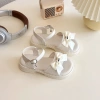 Giày Xăng Đan Công Chúa Bé Gái Đế Mềm Chống Trượt, Phong Cách Hàn Quốc, Bowtie, Đi Biển 5