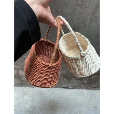 Giỏ cắm hoa mây kiểu túi size lớn - Quà tặng sang trọng, giảm còn 43.000₫ 4