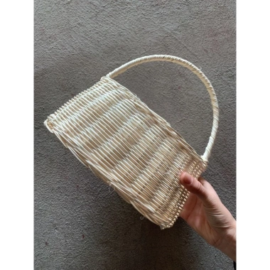 Giỏ cắm hoa mây kiểu túi size lớn - Quà tặng sang trọng, giảm còn 43.000₫ 5