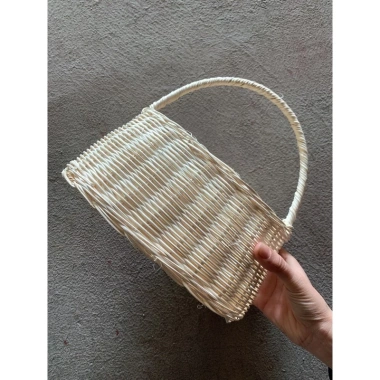 Giỏ cắm hoa mây kiểu túi size lớn - Quà tặng sang trọng, giảm còn 43.000₫ 10