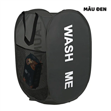 Giỏ Đựng Đồ Thoáng Khí Túi Lưới Gấp Lại Đen Trắng Đựng Quần Áo Bẩn Tiện Lợi 9 Giỏ Đựng Đồ Thoáng Khí Túi Lưới Gấp Lại Đen Trắng Đựng Quần Áo Bẩn Tiện Lợi 9