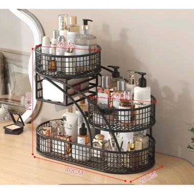 Giỏ Đựng Mỹ Phẩm & Trái Cây, Giá Đỡ Kim Loại Hoa Quả Bánh Kẹo Tết - 324.350 VNĐ 4