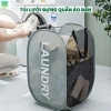 Giỏ đựng quần áo bẩn lưới thoáng khí chống ẩm mốc gấp gọn có tay cầm 54.000₫