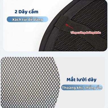 Giỏ đựng quần áo bẩn lưới thoáng khí chống ẩm mốc gấp gọn có tay cầm 54.000₫ 5