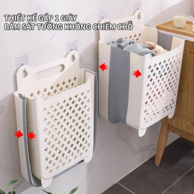 Giỏ Đựng Quần Áo Bẩn Treo Tường Leego - Gấp Gọn Đa Năng Không Gian Nhà Tắm 36.000đ