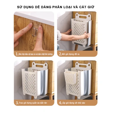 Giỏ Đựng Quần Áo Bẩn Treo Tường Leego - Gấp Gọn Đa Năng Không Gian Nhà Tắm 36.000đ