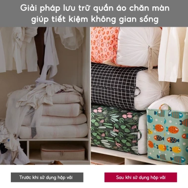 Giỏ Đựng Quần Áo Handobox 100L-140L Chống Nước, Túi Vải Gấp Gọn Giá 31.000₫ 2
