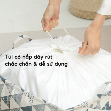 Giỏ Đựng Quần Áo Handobox 100L-140L Chống Nước, Túi Vải Gấp Gọn Giá 31.000₫ 3