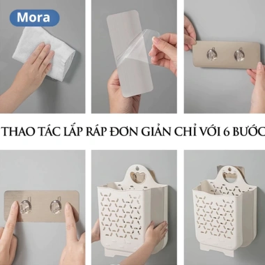 Giỏ Đựng Quần Áo Mora Home Gấp Gọn Treo Tường Nhựa Dẻo TPR Cao Cấp 39.000₫ 5