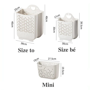 Giỏ Đựng Quần Áo Mora Home Gấp Gọn Treo Tường Nhựa Dẻo TPR Cao Cấp 39.000₫ 7