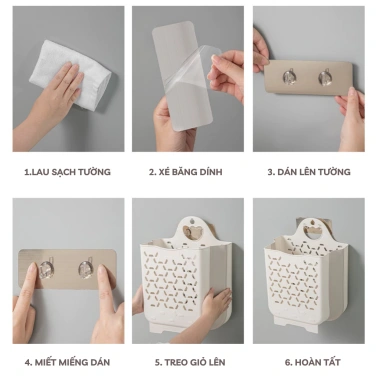 Giỏ đựng quần áo nhà tắm treo tường gấp gọn nhựa TPR, tặng miếng dán - 45.000đ 9