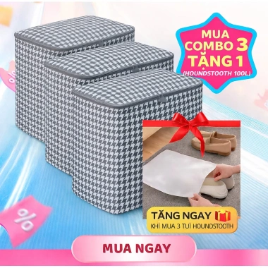 Giỏ đựng quần áo vải chống nước 100L-180L, túi chăn màn gấp gọn, chỉ 15.000 10