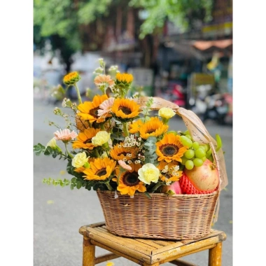 Giỏ mây đa năng đựng hoa quả, cắm hoa, quà tặng, picnic, spa Giá chỉ 72.000đ