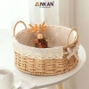 Giỏ Picnic Hình Tròn Đan Tay Có Quai va Decor Bánh Kẹo, Chụp Hình Bé, Giá 99.000 VND