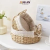 Giỏ Picnic Hình Tròn Đan Tay Có Quai va Decor Bánh Kẹo, Chụp Hình Bé, Giá 99.000 VND 6