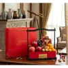 Giỏ quà Tết cao cấp, quai xách, set hoa quả, tem Happy New Year 126k 2