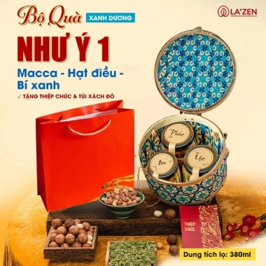 Giỏ quà Tết mây tre đan Cát Tường và Cội Nguồn - Hạt dinh dưỡng cao cấp La Zen, giá chỉ 569k 10
