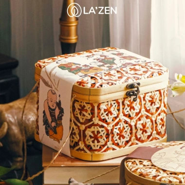 Giỏ quà Tết mây tre đan CỘI NGUỒN hạt dinh dưỡng cao cấp, 732.450đ, giao nhanh 5