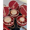 Giỏ quà Tết quạt đỏ tròn - Thiết kế sang trọng, giá ưu đãi 75.000 đồng, quà công ty 5