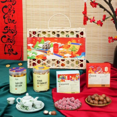 Giỏ Quà Tết Sum Vầy - Yêu Thương Đong Đầy, Giá ưu đãi 180.000, Quà Tết 2.024
