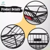 Giỏ sau xe đạp gấp gọn màu đen chống rỉ sét - Phù hợp balo, giảm giá 20% 9