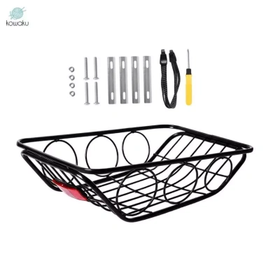 Giỏ sau xe đạp gấp gọn màu đen chống rỉ sét - Phù hợp balo, giảm giá 20% 10
