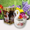 Giỏ sứ cắm thìa nĩa trang trí bàn ăn, ống sứ in hoa hồng, giảm giá 18% chỉ 77.420₫ 3
