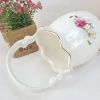 Giỏ sứ cắm thìa nĩa trang trí bàn ăn, ống sứ in hoa hồng, giảm giá 18% chỉ 77.420₫ 5