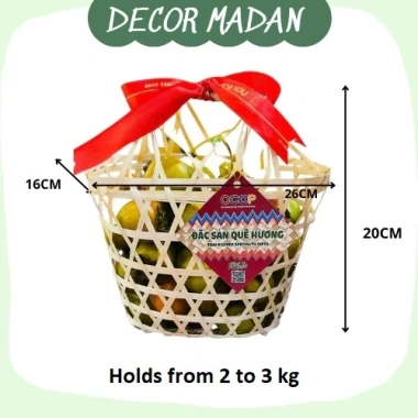 Giỏ tre đa năng đựng đồ đi chợ, quà Tết, Trung Thu - Làn tre gói quà tự nhiên DOC02 8.000₫