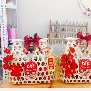 Giỏ Tre Đựng Quà Tết - Trung Thu Decor Chụp Ảnh Trang Trí Tết Bán Chạy Giá 24.500₫