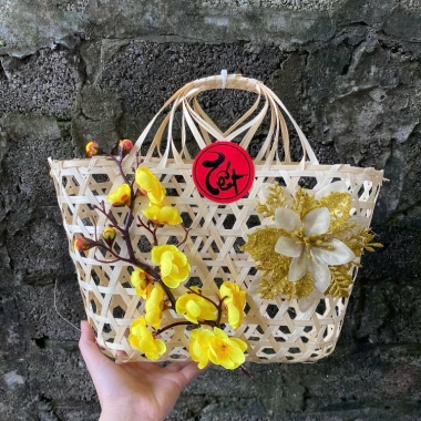 Giỏ tre trang trí đa năng Làn tre làm giỏ quà Tết, giá ưu đãi 19.800đ 9 Giỏ tre trang trí đa năng Làn tre làm giỏ quà Tết, giá ưu đãi 19.800đ 9
