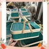 Giỏ tre trơn xanh dương 2 quai xách chữ nhật – Quà Tết 2.026, chỉ 144.000đ 2