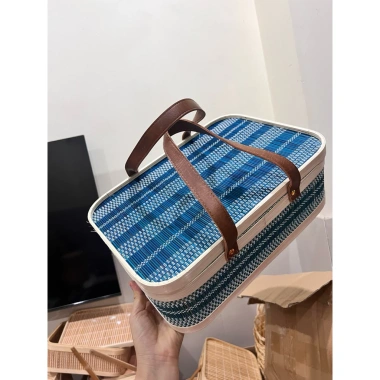 Giỏ tre trơn xanh dương 2 quai xách chữ nhật – Quà Tết 2.026, chỉ 144.000đ 10 Giỏ tre trơn xanh dương 2 quai xách chữ nhật – Quà Tết 2.026, chỉ 144.000đ 10