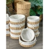 Giỏ tròn sợi giấy có vải lót - Hộp đựng đồ gia dụng, decor phòng, đồ chơi bé, khăn tắm - Giá ưu đãi 70.000₫