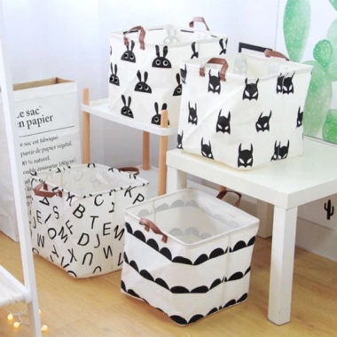 Giỏ vải vuông đa năng, sọt vải chống thấm nước cho quần áo - Giá 54.000 3