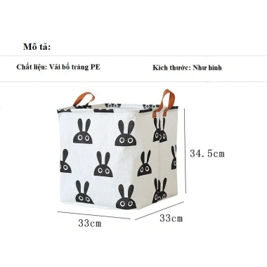 Giỏ vải vuông đa năng, sọt vải chống thấm nước cho quần áo - Giá 54.000 6