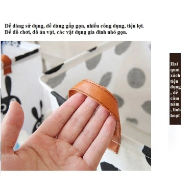 Giỏ vải vuông đa năng, sọt vải chống thấm nước cho quần áo - Giá 54.000 7