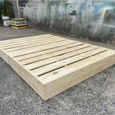 Giường Ngủ Pallet Gỗ Thông Nhập Khẩu 15cm Chống Mốc Chống Mối - 415k 10