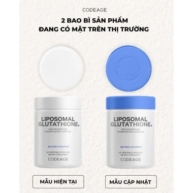 GLU 1.000mg Glutathione Codeage 60 viên - Da sáng, sức đề kháng, 2.1 triệu